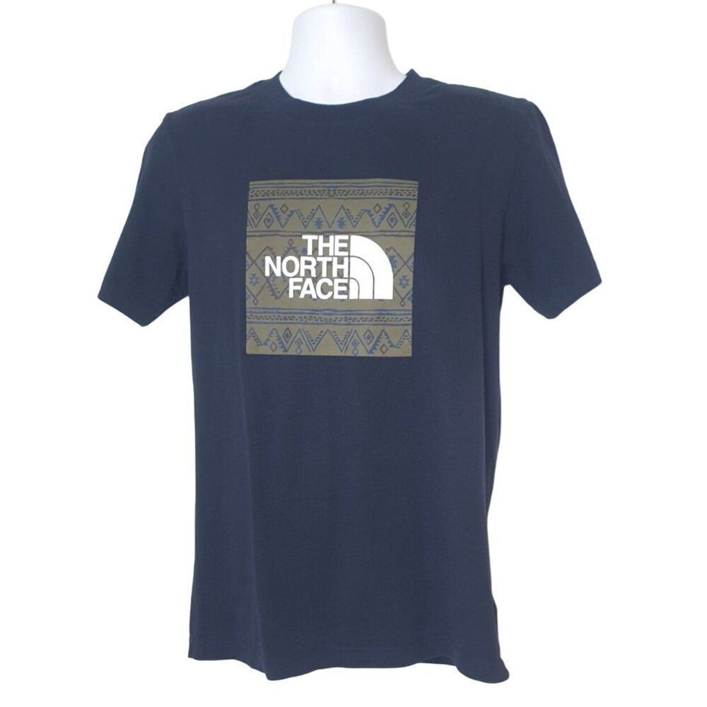The North Face Mens T-Shirt S Navy Blue Graphic Tee Urban Cotton Outdoors Sport